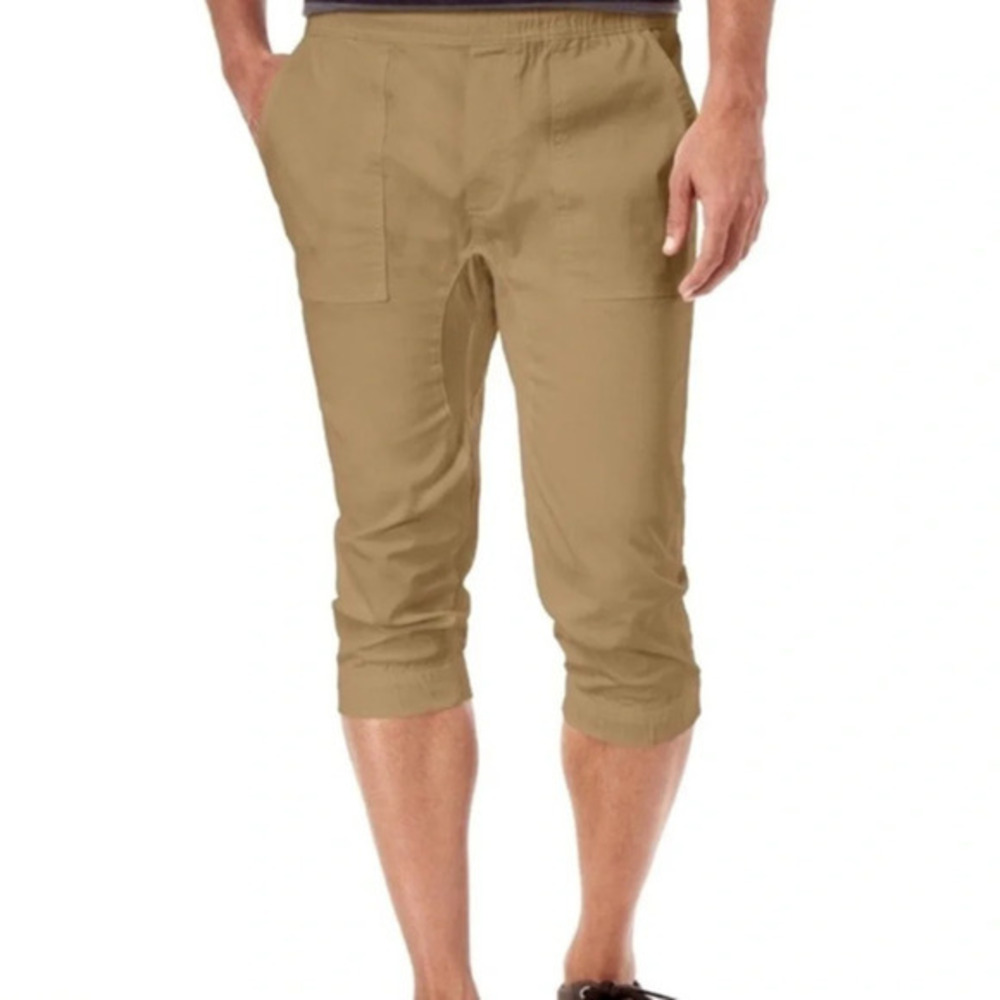 American Rag Khaki Cropped Joggers Pants Unisex Streetwear Men’s size Large